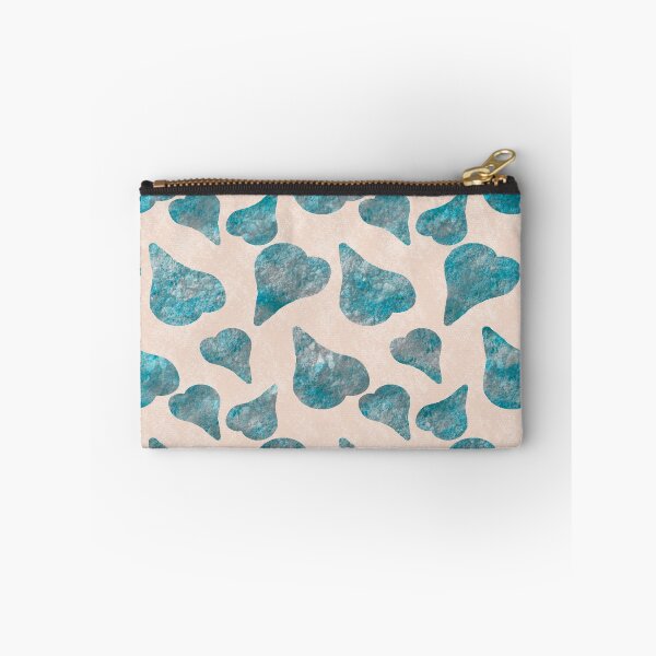 Item preview, Teal textured hearts on pale peach designed and sold by JoKoNz.