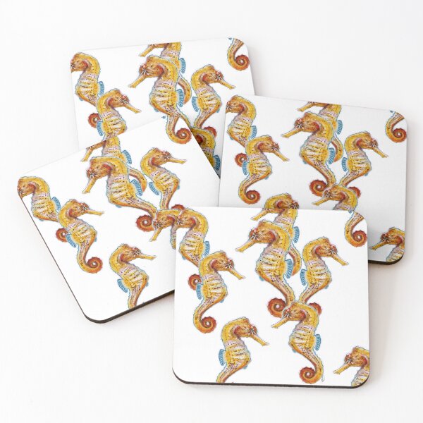 Item preview, Seahorses in yellow  designed and sold by GorgeousScience.