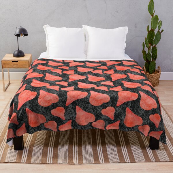 Item preview, salmon textured hearts on black designed and sold by JoKoNz.