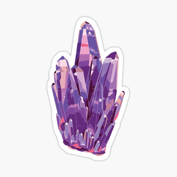 Purple and Pink Crystal Gemstone Sticker