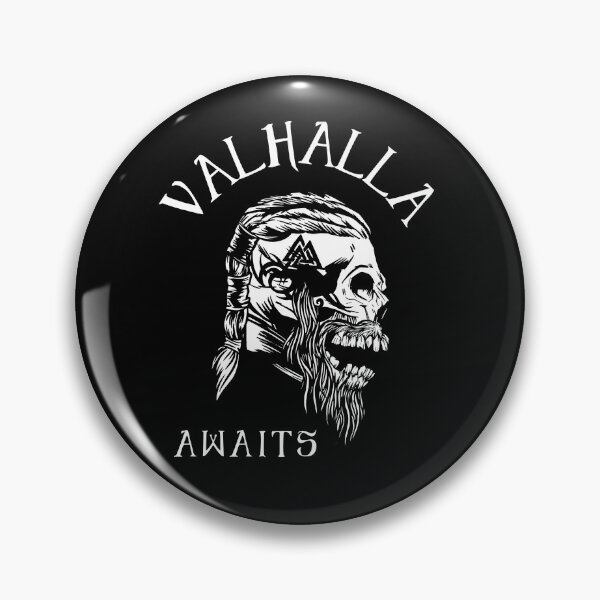 Item preview,  Valhalla Awaits - Viking Skull Black and White designed and sold by Georgy09.
