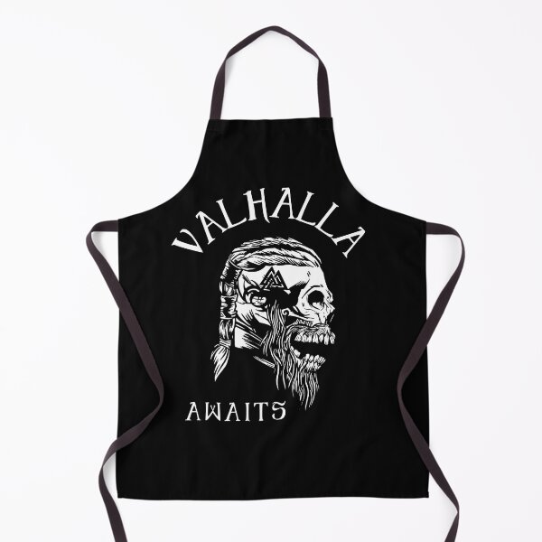 Item preview, Valhalla Awaits - Viking Skull Black and White designed and sold by Georgy09.