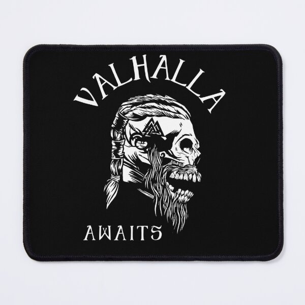 Item preview,  Valhalla Awaits - Viking Skull Black and White designed and sold by Georgy09.