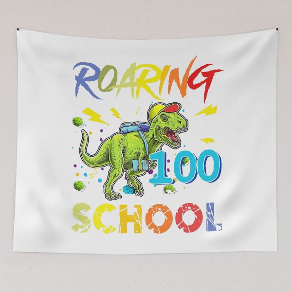 Item preview, Roaring Into 100 Days Of School Dinosaur Rex Boys   designed and sold by SamArtistbyAUS.