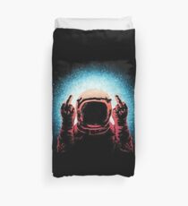 Flipping Off Astronaut Duvet Cover