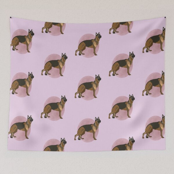 Item preview, German Shepherd pink background  designed and sold by royaldesigns28.