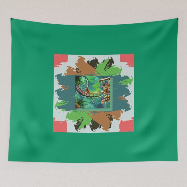 Item preview, Jungle Animal Rollercoaster in Impressionist Style design designed and sold by CoyoteGifts.