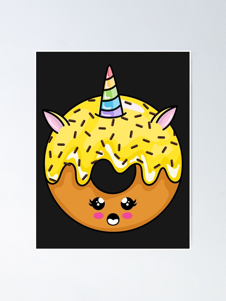 "Banana Unicorn Donut Surprised" Poster for Sale by ColorMeUnique