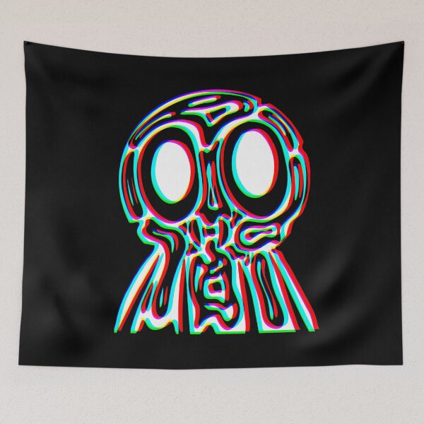 Item preview, 3d Tribal Skull - 3d Trippy Skull designed and sold by mikeymadness.