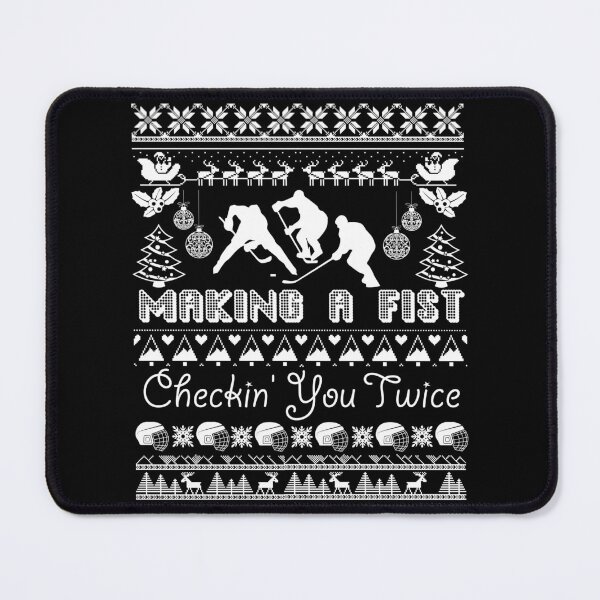 Item preview, Hockey - Hockey Christmas Making A Fist Checkin You Twice designed and sold by UnknownArtistt.