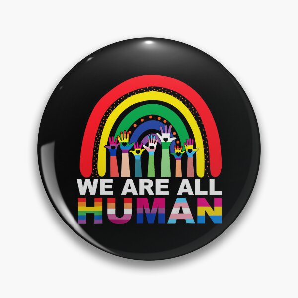 Item preview, We Are All Human Pride Ally Rainbow LGBT Flag Gay Pride designed and sold by Helbon-art.