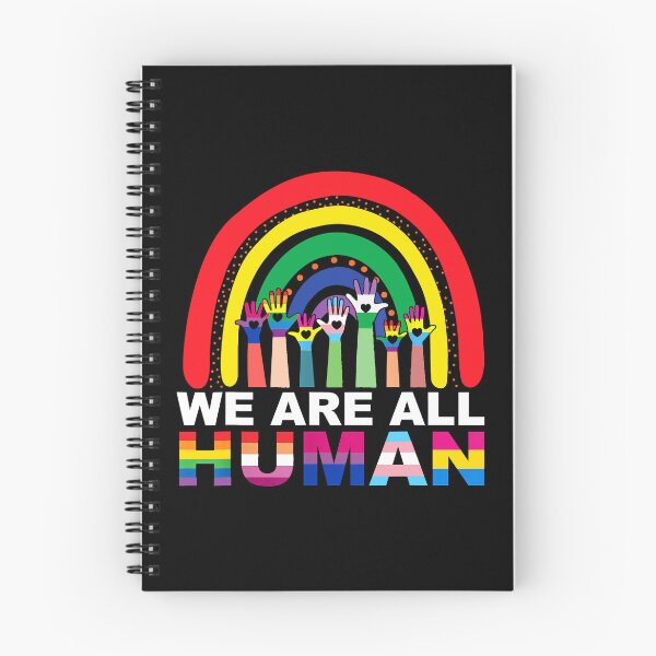 Item preview, We Are All Human Pride Ally Rainbow LGBT Flag Gay Pride designed and sold by Helbon-art.