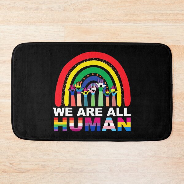 Item preview, We Are All Human Pride Ally Rainbow LGBT Flag Gay Pride designed and sold by Helbon-art.