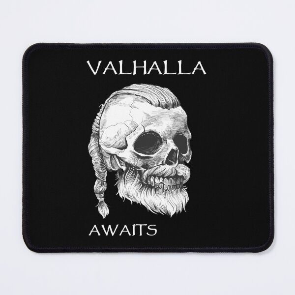 Item preview,  Valhalla Awaits - Viking Skull with long Hair designed and sold by Georgy09.