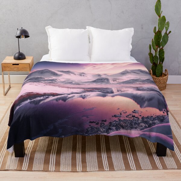 Item preview, AURORA BOREALIS Pink Northern Lights Winter Landscape Photography designed and sold by BEAUHOUS.