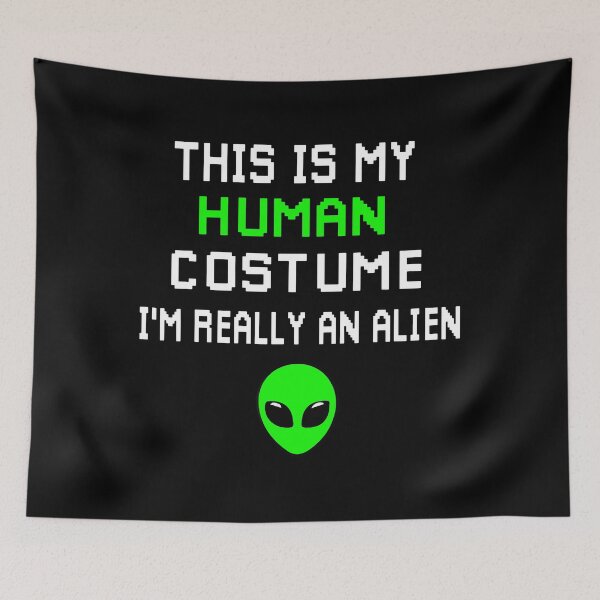 Item preview, This is My Human Costume I'm Really An Alien Funny designed and sold by Helbon-art.