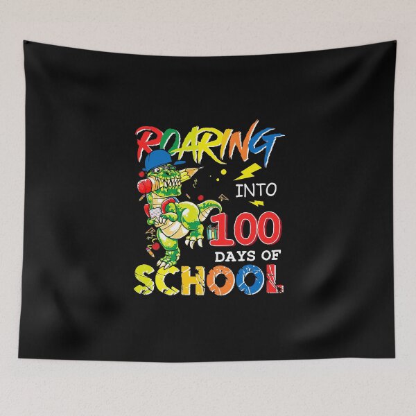 Item preview, Roaring Into 100 Days Of School Dinosaur Rex Boys   designed and sold by SamArtistbyAUS.