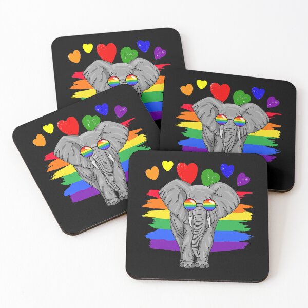 Item preview, LGBT Elephant Gay Pride Rainbow LGBTQ designed and sold by Helbon-art.