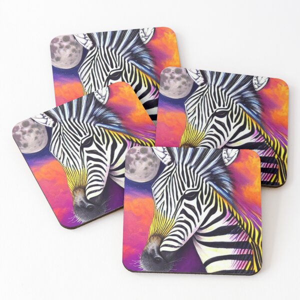 Item preview, African Zebra with Sunset Watercolor  designed and sold by Huesoffun.