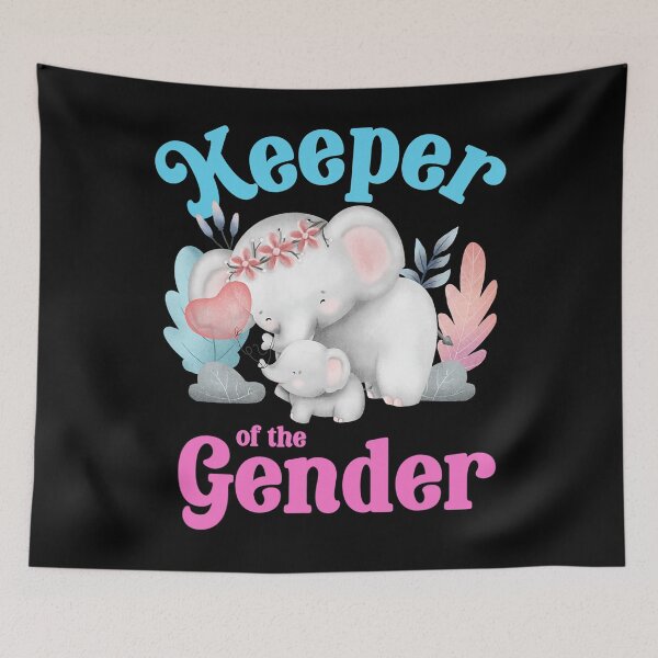 Item preview, Elephant Keeper Of The Gender Cute Baby Reveal Party designed and sold by Helbon-art.