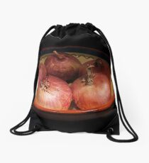 Red onions. Drawstring Bag