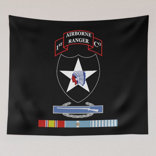 Item preview, 1st Ranger Infantry Co - 2nd ID SSI w CIB KOREA SVC X 300 designed and sold by Military Insignia Products.