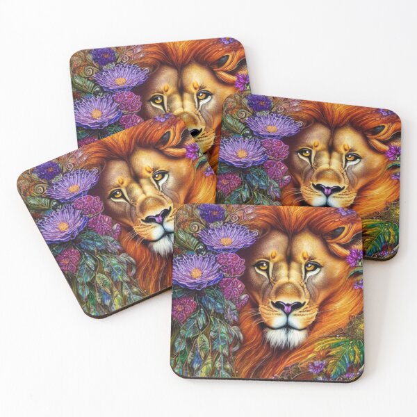 Item preview, African Lion, South African, Lion in Flower mane designed and sold by Huesoffun.