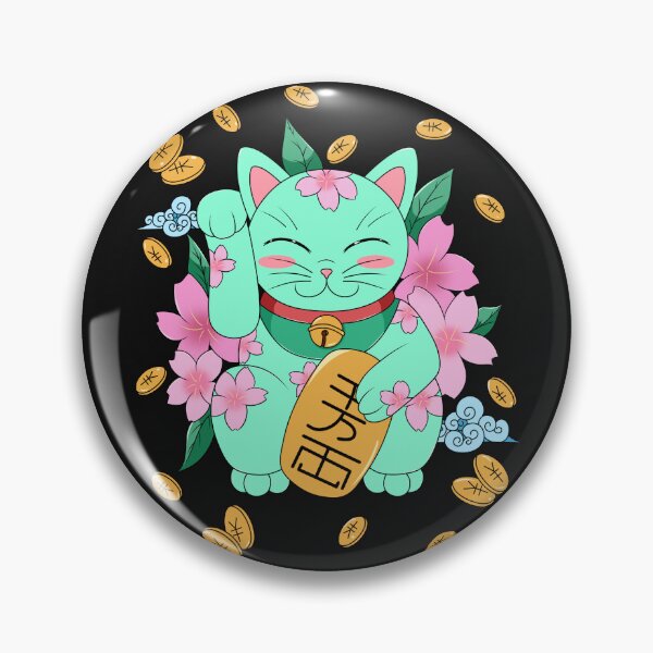 Item preview, Maneki neko with cerezo flower japanese  designed and sold by Natsukittyart.