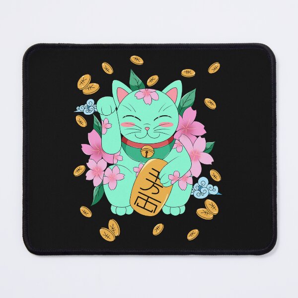 Item preview, Maneki neko with cerezo flower japanese designed and sold by Natsukittyart.