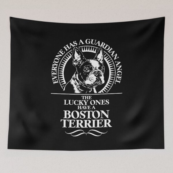 Item preview, Boston Terrier Guardian Angel Dog Saying designed and sold by dogarts.
