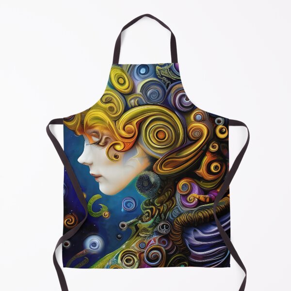Aperçu de l'œuvre Ornamental swirly girl portrait créée et vendue par 4Seasons.