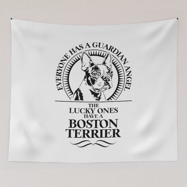 Item preview, Boston Terrier Guardian Angel Dog Saying designed and sold by dogarts.