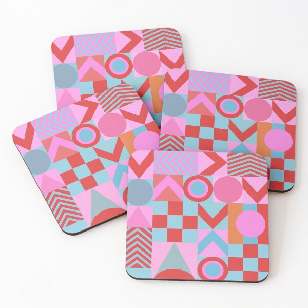 Item preview, seamless geometric pattern with triangles circles four squares designed and sold by UnloveToy10.