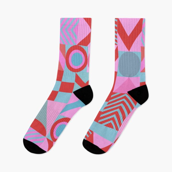 Item preview, seamless geometric pattern with triangles circles four squares designed and sold by UnloveToy10.