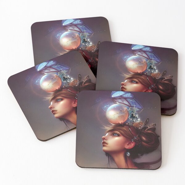 Artikelvorschau, A girl with a perl on a head. Abstract female portrait entworfen und verkauft von 4Seasons.