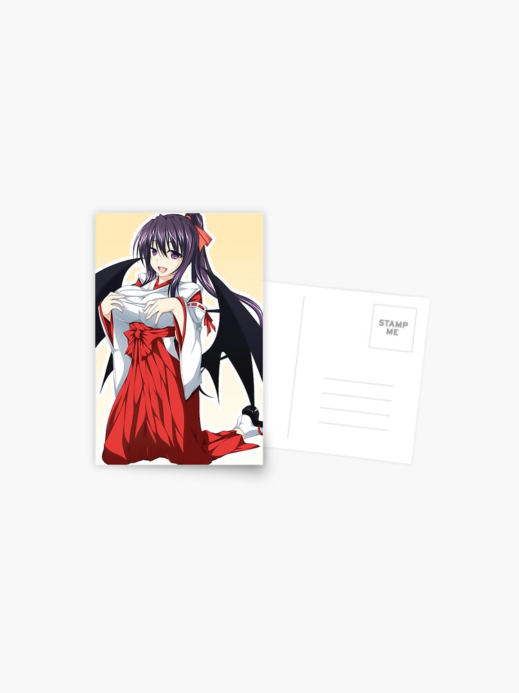 High School DxD Akeno Himejima Anime Girl Waifu Greeting Card for