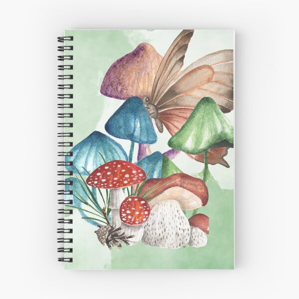 Item preview, Schmetterling befallener fröhlicher Pilz-Weinlese designed and sold by DJava-ArtO.