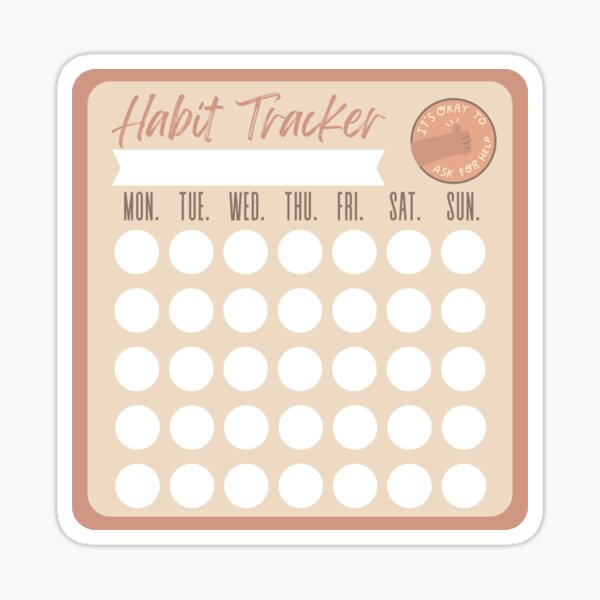 Habit tracker  Sticker for Sale by Hyper-Hoot