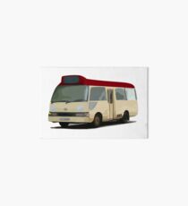 Hong Kong red minibus Art Board