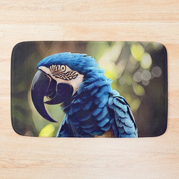 Item preview, Brazilian Blue Macaw With Hibiscus Flowers designed and sold by Heathermarie321.