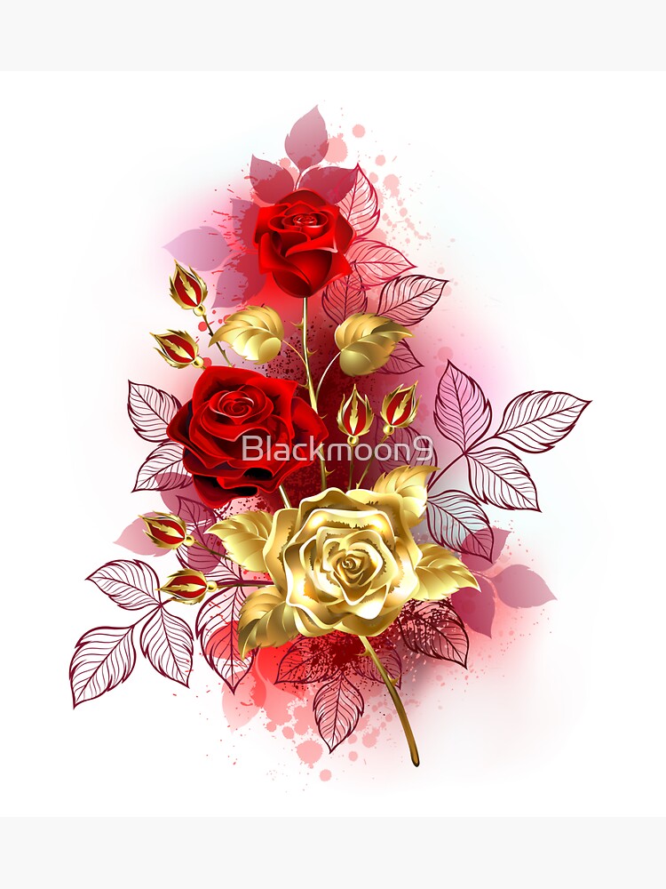 "Small Bouquet Of Jewelry Roses" Sticker For Sale By Blackmoon9 | Redbubble