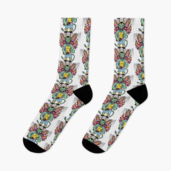 Item preview, Cartoon Demon Oni Retro Art designed and sold by StickerBird.