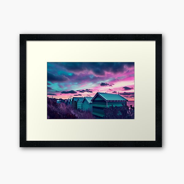 Brighton Beach Sunset Framed Art Print