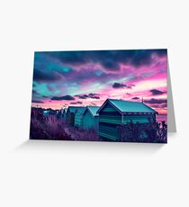 Brighton Beach Sunset Greeting Card