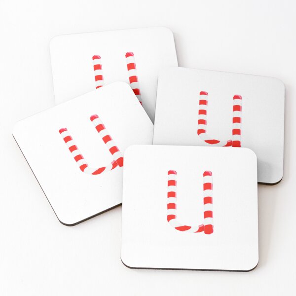 Item preview, Candy Cane letter U capital  designed and sold by Krissys-Art.
