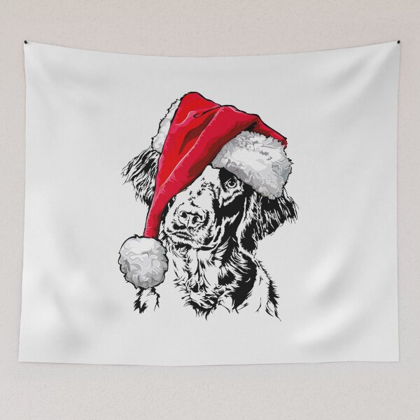 Item preview, Santa Large Munsterlander Merry Christmas Dogs designed and sold by dogarts.
