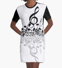 Musiknoten T-Shirt Kleid