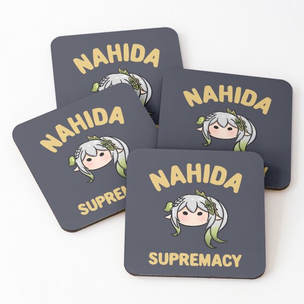 Item preview, Genshin Impact Nahida supremacy chibi head text | Morcaworks designed and sold by Morcawork.