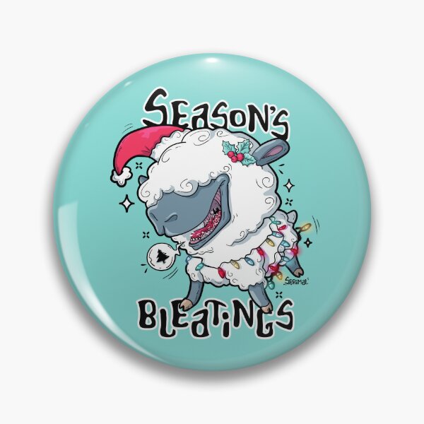 Item preview, Season's bleatings sheep Christmas pun designed and sold by SPIRIMAL.
