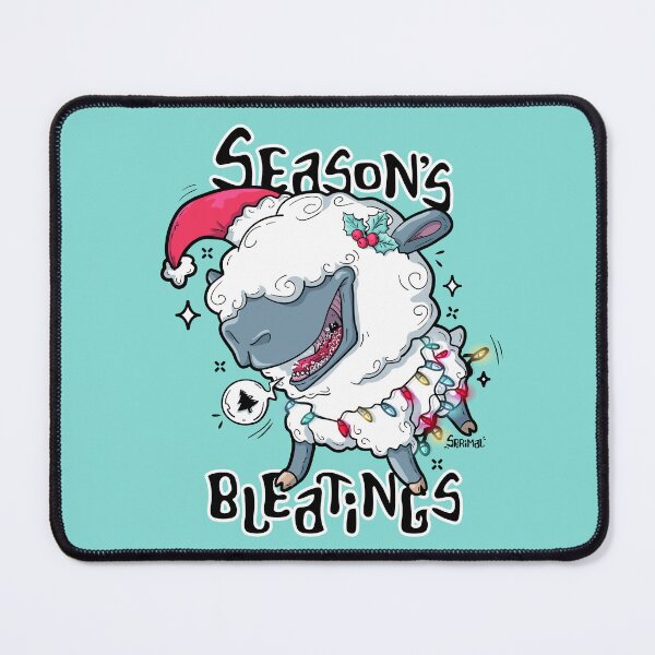 Item preview, Season's bleatings sheep Christmas pun designed and sold by SPIRIMAL.